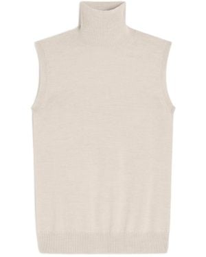 Sportmax Turtleneck Sleeveless Jumper - White