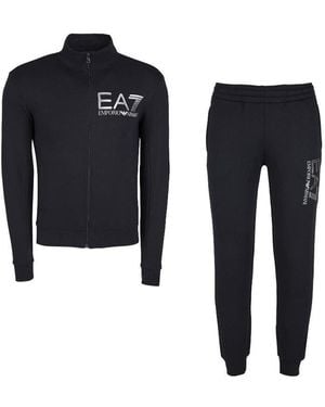 EA7 Logo Details Sports Suit - Black