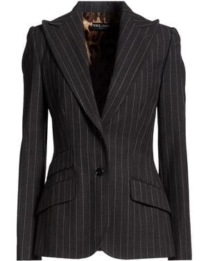 Dolce & Gabbana Striped Blazer - Black