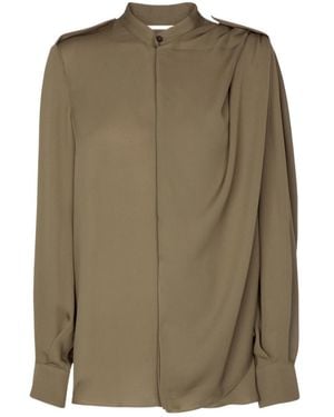 Roland Mouret Hallow Silk Blouse - Green