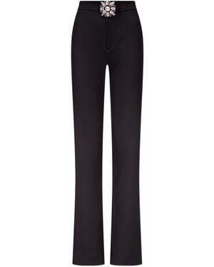 Area Straight-Leg Casual Pants - Blue