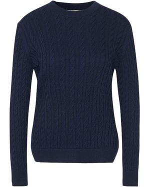 Barbour Long-Sleeved Cable Knit Jumper - Blue