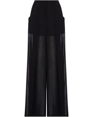 Philosophy Di Lorenzo Serafini Semi-Sheer Trousers - Black