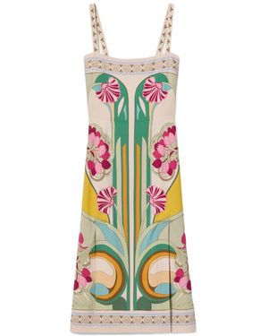 La DoubleJ La Doublej Floral Print Midi Dress - White