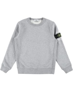 Stone Island Junior Logo Patch Crewneck Sweatshirt - Gray
