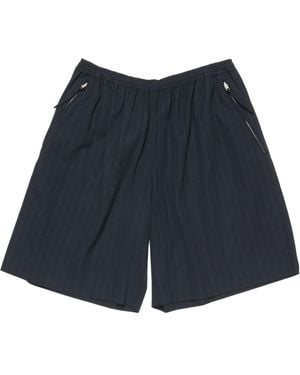 Acne Studios Pinstriped Drawstring Shorts - Blue