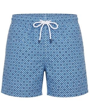 Fedeli Drawstring Swim Shorts - Blue