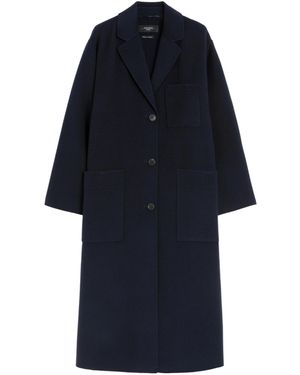 Weekend by Maxmara Double-Faced Wool-Blend Coat - Blue