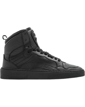 DSquared² X Ducati Lace-Up Mid-Top Sneakers - Black