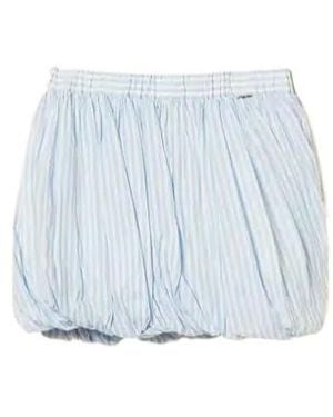 Twinset Striped Gathered Skirt - Blue