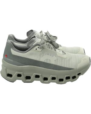 On Shoes Cloudmonster Void Lace-Up Trainers - Grey