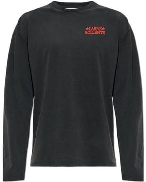 Carne Bollente Crew-Neck Long-Sleeve T-Shirt - Black