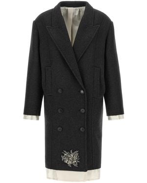 The Attico 'Super 10' Collection Coat - Black