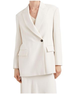 Brunello Cucinelli Single-Button Blazer - White