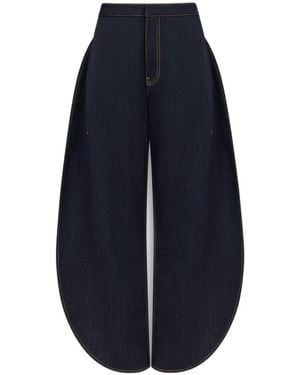 Alaïa Petal Denim Trousers - Blue