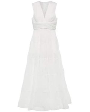 Zimmermann Postcard Organdie Midi Dress - White