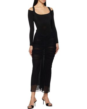 Mugler Sculpting Knit Bodysuit - Black
