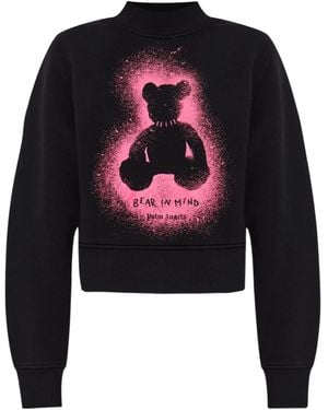 Palm Angels Spray Bear Sweater - Blue