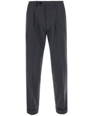 Michael Coal Casual Pants With Belt Loops - Blue
