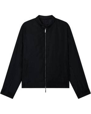 Emporio Armani Long Sleeve Cotton Coat - Black