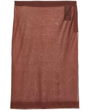 Saint Laurent Knitted Bodycon Skirt - Brown