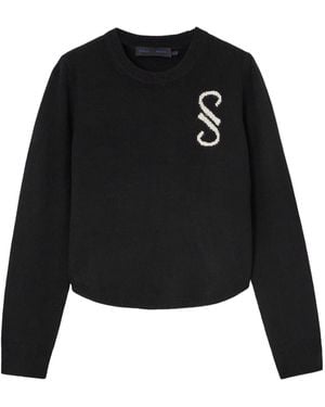 Proenza Schouler Intarsia Cashmere Jumper - Black
