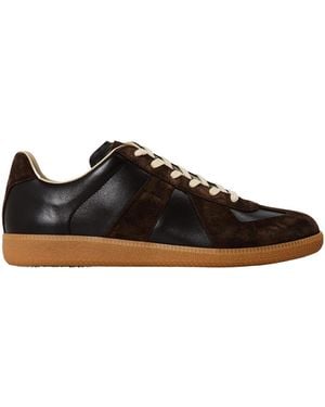Maison Margiela Minimalist Lowtop Sneakers - Black
