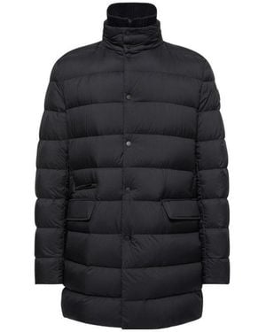Moncler Lencoise Hooded Long Down Jacket - Black