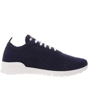 Kiton Dark Lace-Up Casual Sneakers - Blue