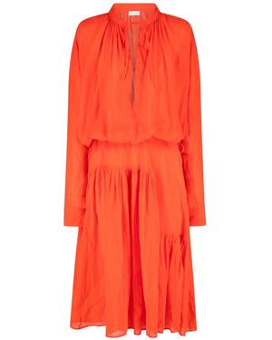 Dries Van Noten Long-Sleeve Dress - Red