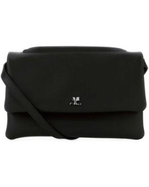 Courreges Courrges Cuff Leather Clutch Bag - Black