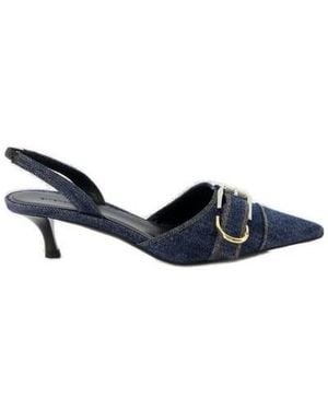 Givenchy Voyou Slingback Denim Pumps - Blue