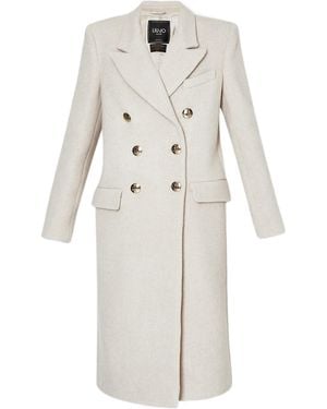 Liu Jo Double-Breasted Coat - White