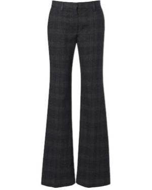 Magda Butrym Plaid Wool Wide-Leg Trousers - Blue