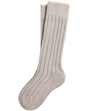 Brunello Cucinelli Ribbed Cashmere Socks - Multicolor