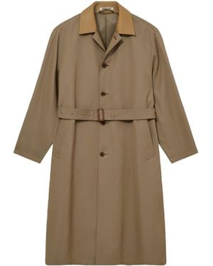 ジャケット・アウター AURALEE DOUBLECLOTHLIGHT MELTONHALF COAT DOUBLE CLOTH LIGHT MELTON SOUTIEN COLLAR COAT (A21AC02LM