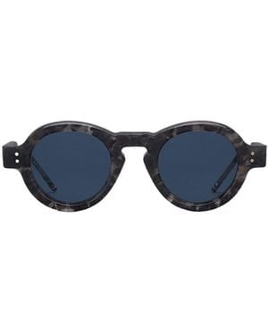 Thom Browne Tortoiseshell Round-Frame Sunglasses - Blue