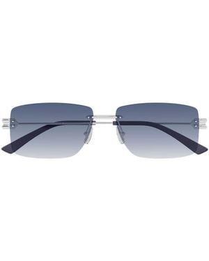 Bottega Veneta Eyewear Rectangle-Frame Sunglasses - Blue
