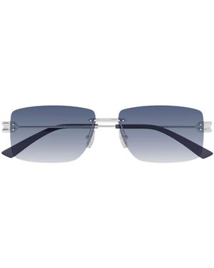 Bottega Veneta Eyewear Rimless Square Sunglasses - Blue