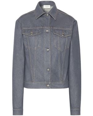 Sportmax Button-Up Denim Jacket - Blue