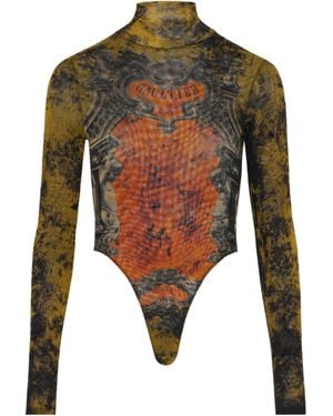 Jean Paul Gaultier Logo Detail Bodysuit - Multicolour