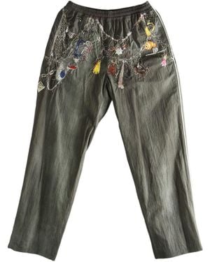Doublet Chain Embroidered Sweatpants - Gray