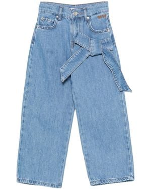 MSGM Bow-Detail Jeans - Blue