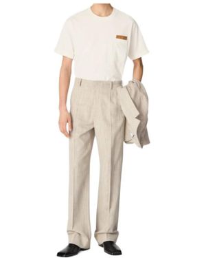 Bottega Veneta Elasticated Trousers - Natural