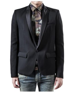Balmain Long Sleeved Suit Jacket - Black