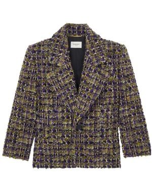Saint Laurent Long-Sleeve Casual Jacket - Brown