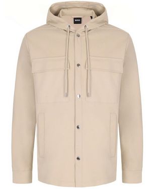 BOSS Long Sleeve Casual Jacket - Natural