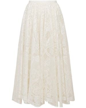 Dior Flared Mid-Length Skirt - White