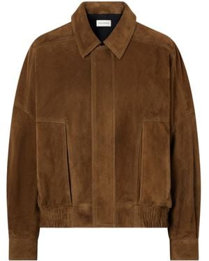 Nour Hammour Dalma Suede Jacket - Brown