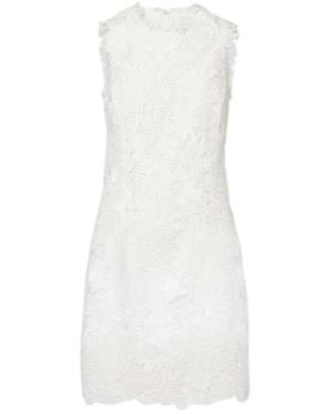 Monique Lhuillier Floral Lace Minidress - White